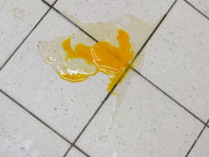 Liquids on a floor can lead to serious fall injuries.